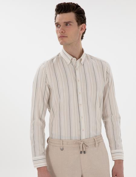 Haki Regular Fit Uzun Kollu Gömlek - 50305058036