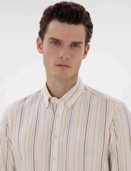 Haki Regular Fit Uzun Kollu Gömlek - 50305058036