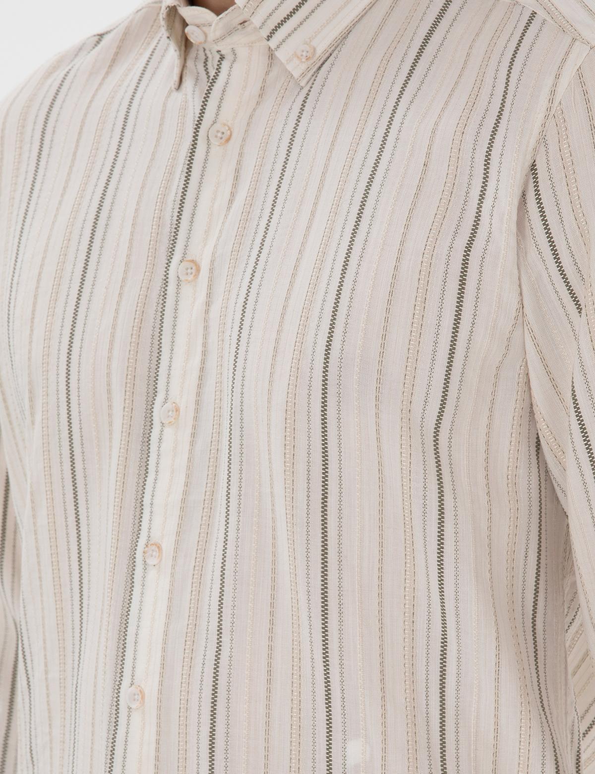 Haki Regular Fit Uzun Kollu Gömlek - 50305058036