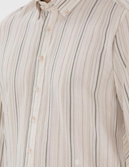 Haki Regular Fit Uzun Kollu Gömlek - 50305058036