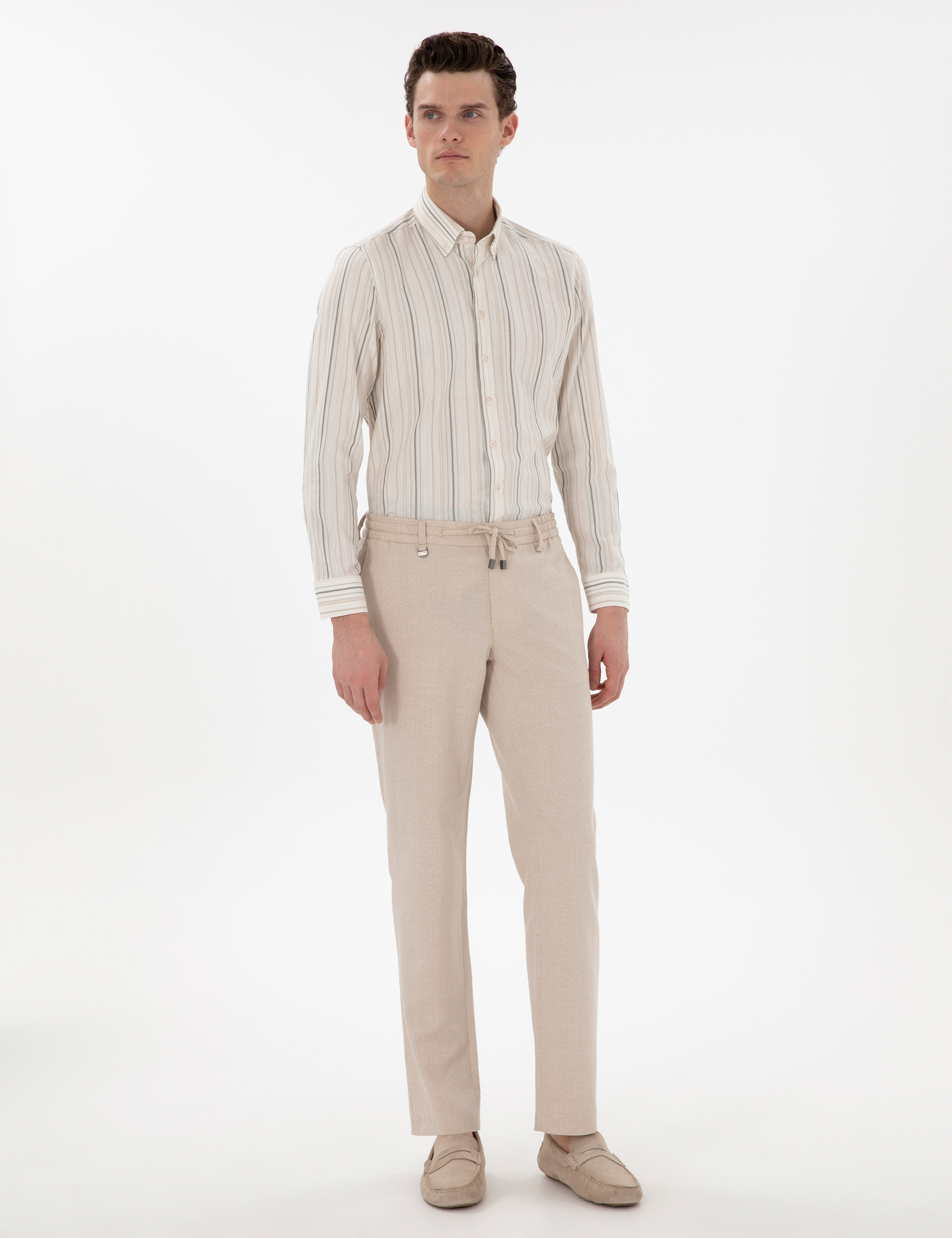 Haki Regular Fit Uzun Kollu Gömlek - Image 4