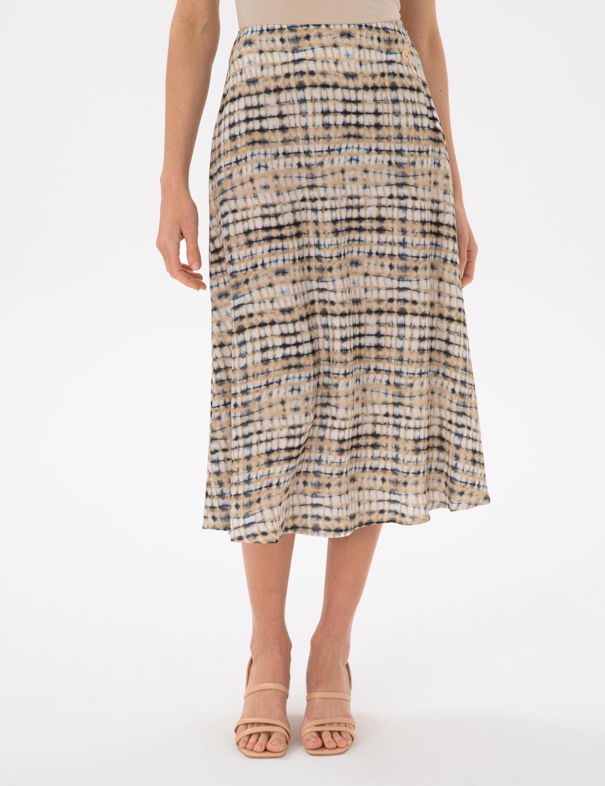 Bej A Kesim Dokuma Etek - 50301198003