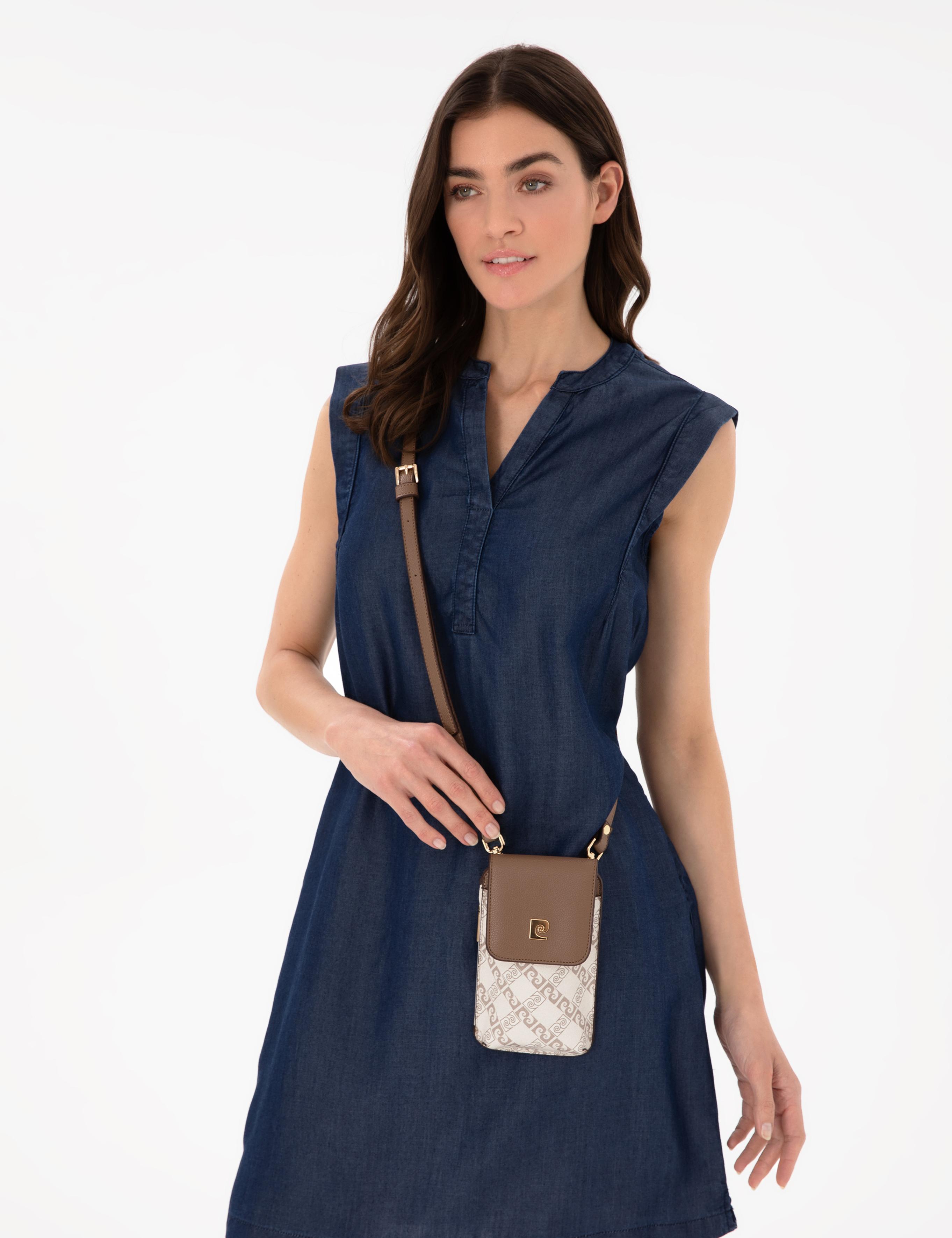 Bej Telefon Çantası