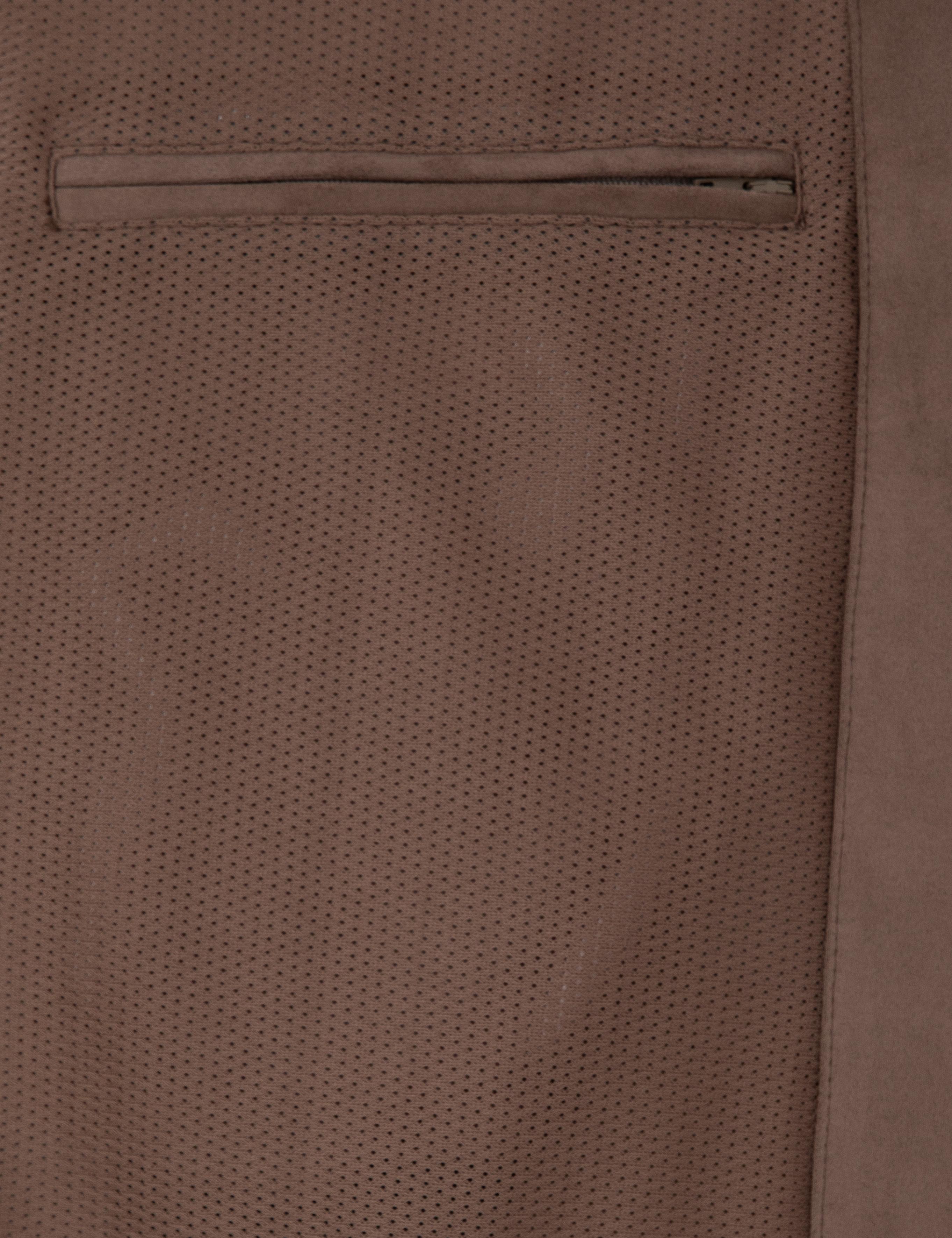 Vizon Gömlek Yaka Suni Deri Ceket