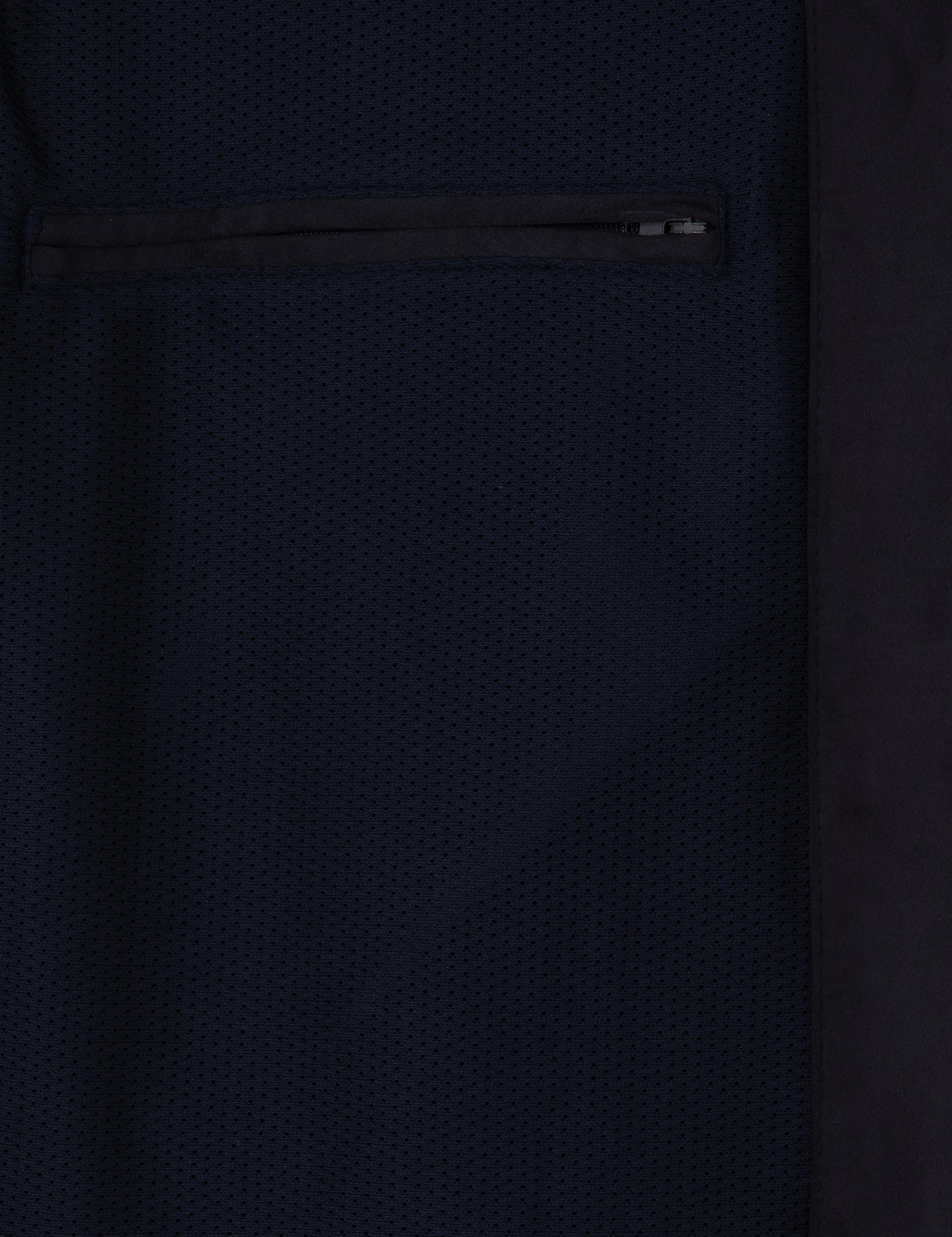 Lacivert Gömlek Yaka Suni Deri Ceket