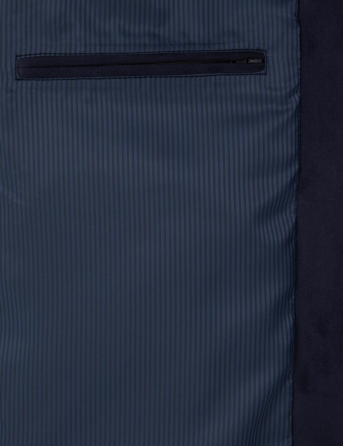 Lacivert Gömlek Yaka Suni Deri Ceket - 50312346004