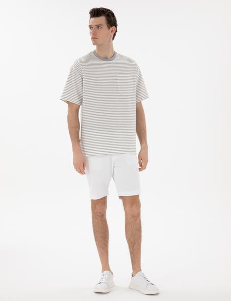 Ekru Comfort Fit Tişört - 50302539194