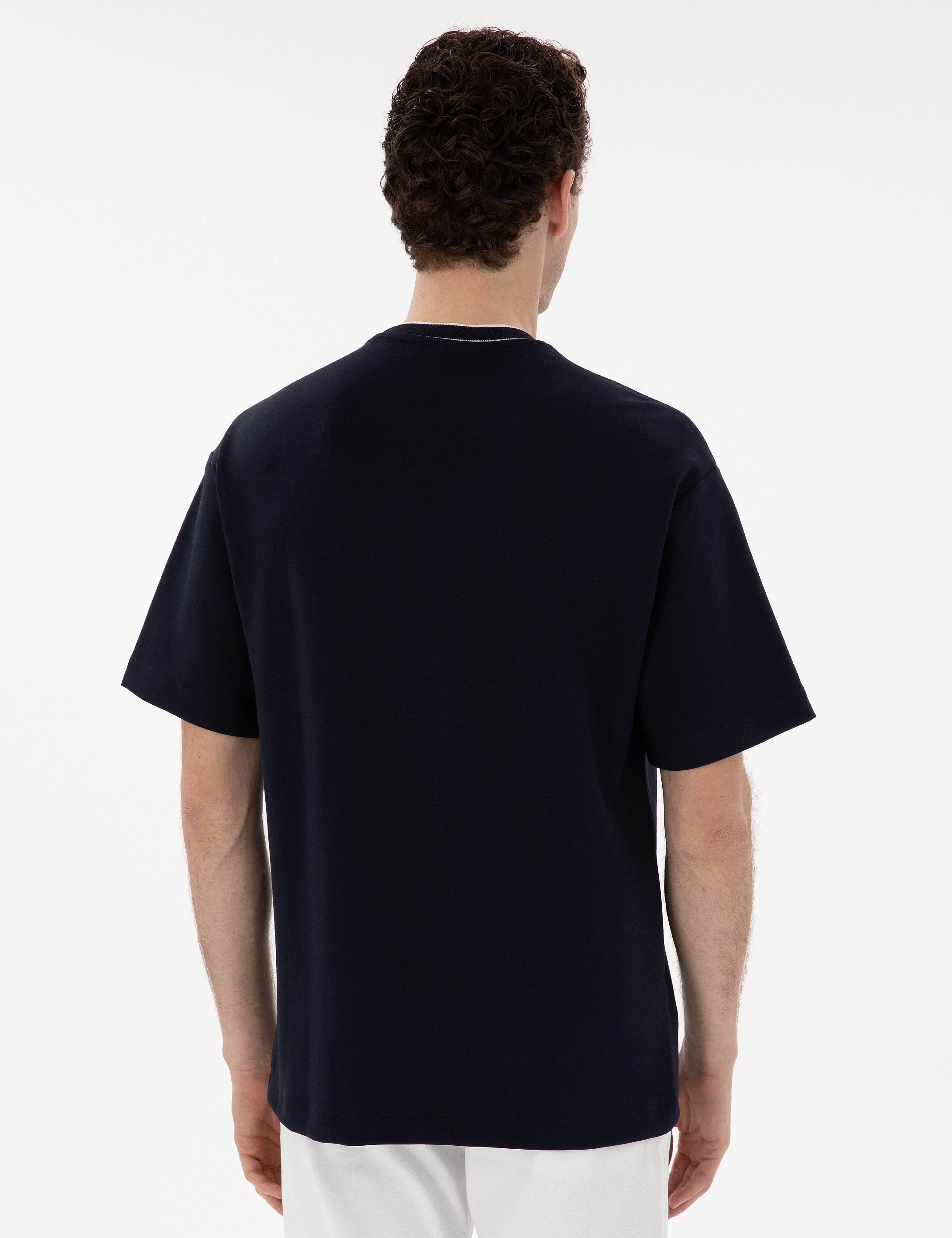 Lacivert Comfort Fit Tişört - Image 5