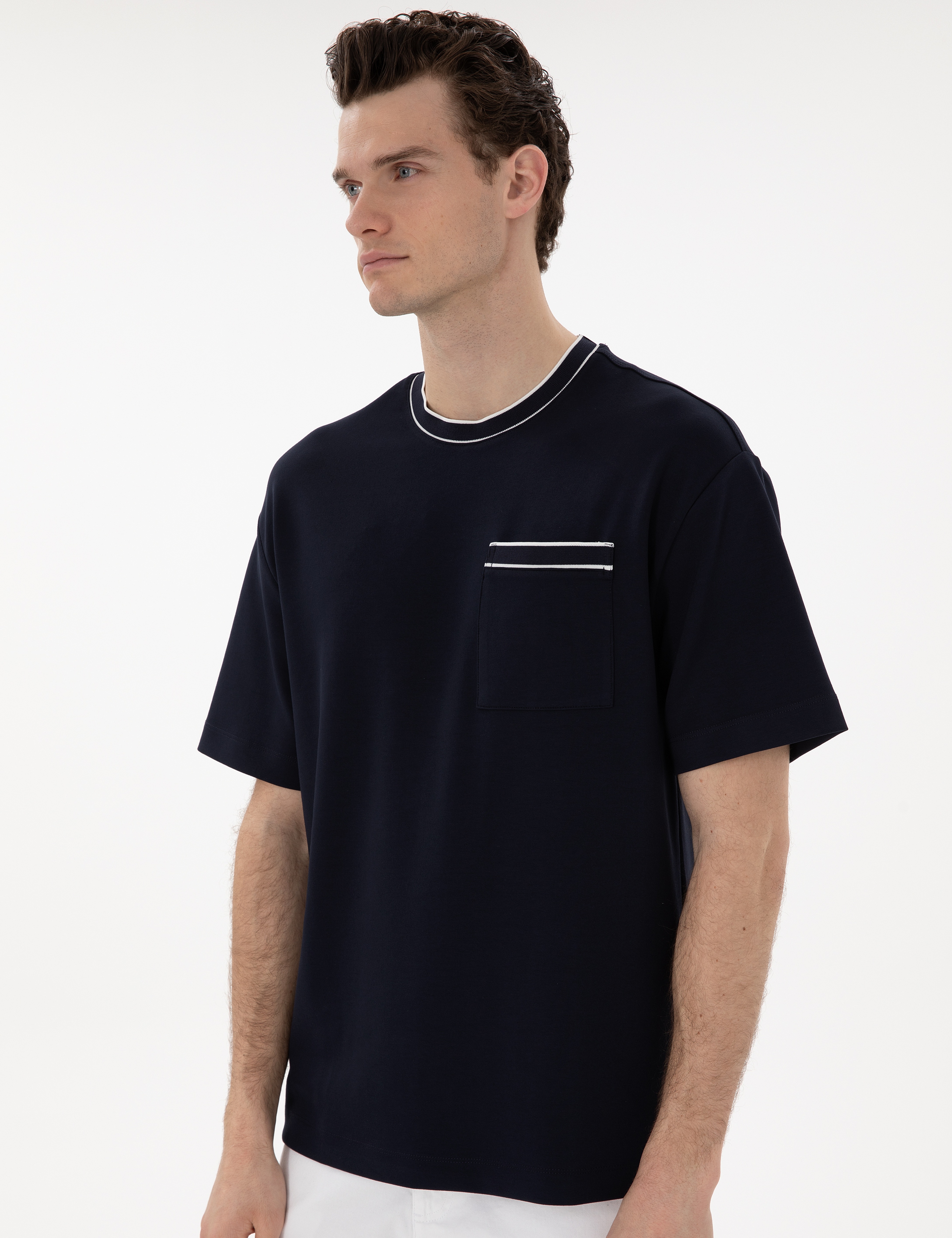 Lacivert Comfort Fit Tişört - Image 3