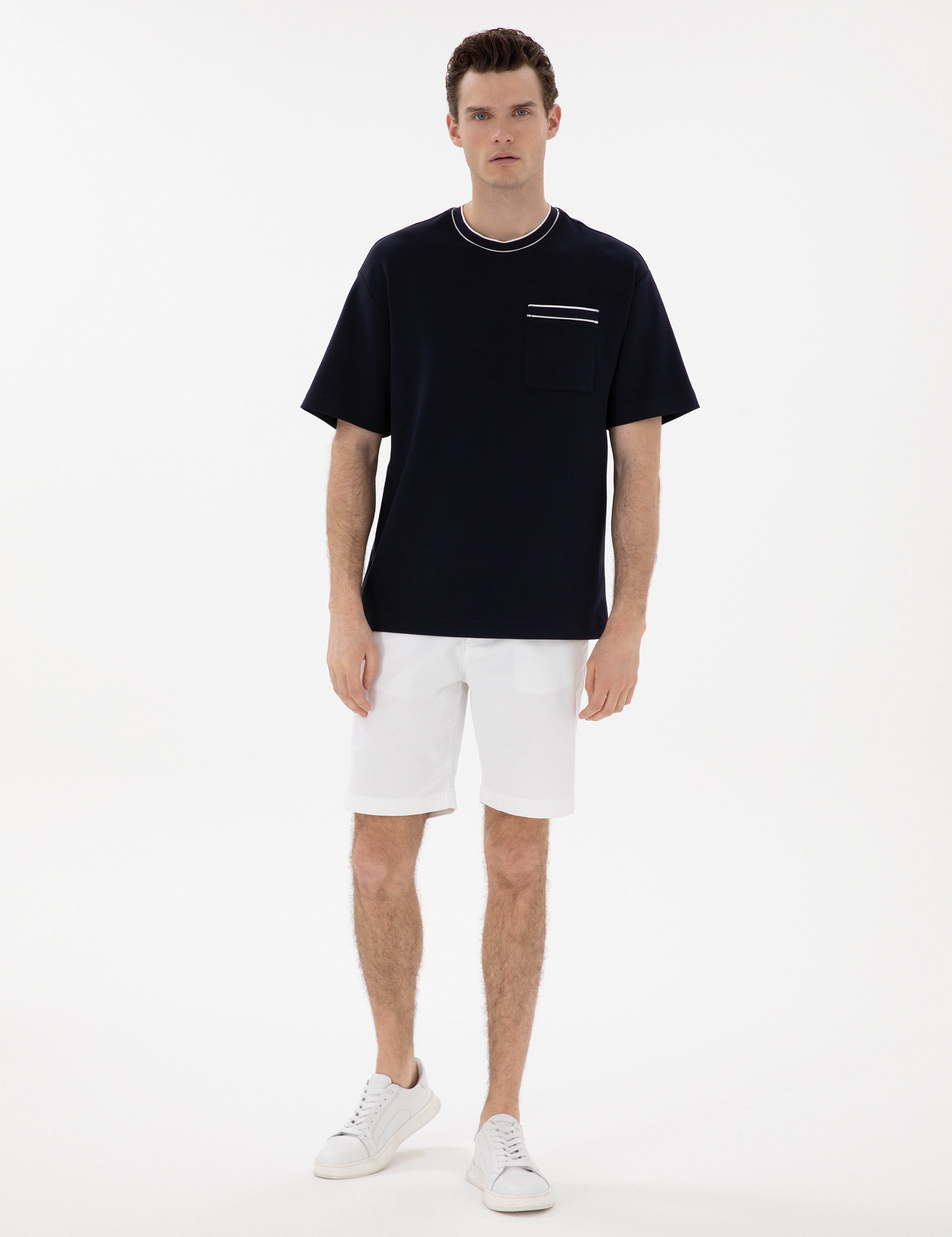 Lacivert Comfort Fit Tişört - Image 4