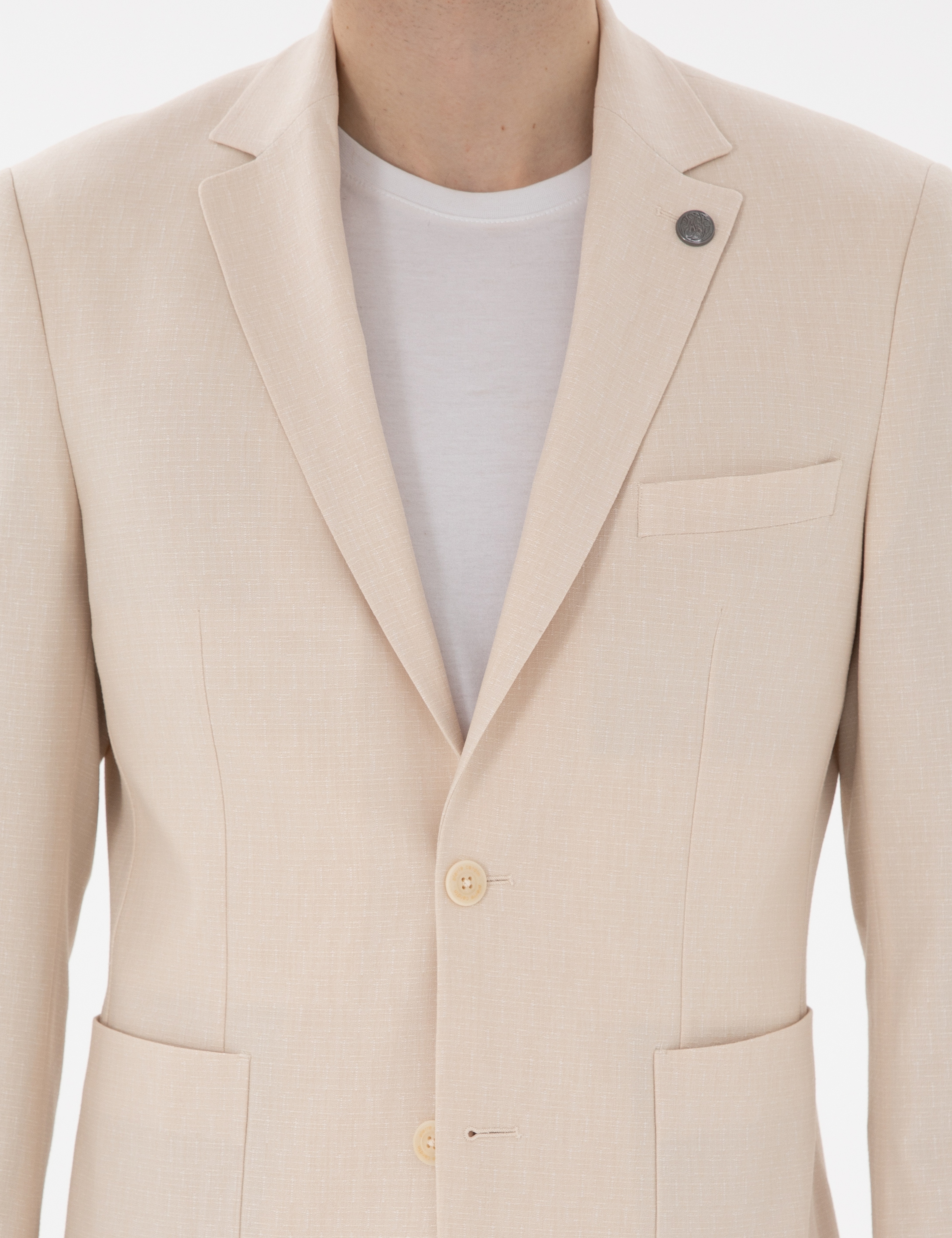 Bej Slim Fit Takım Elbise - Image 7
