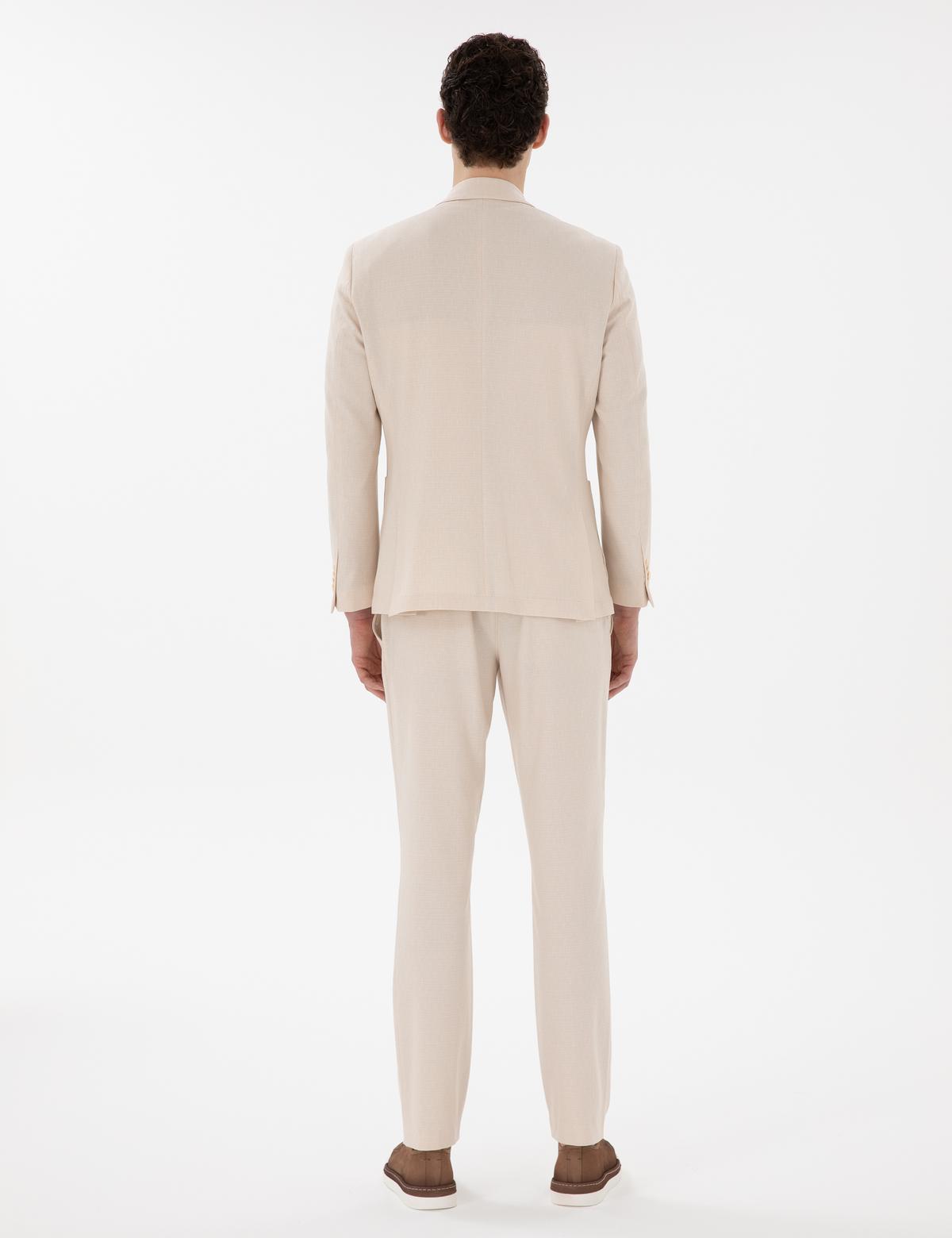 Bej Slim Fit Takım Elbise - 50302416098