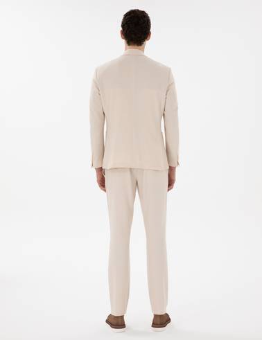 Bej Slim Fit Takım Elbise