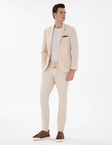 Bej Slim Fit Takım Elbise