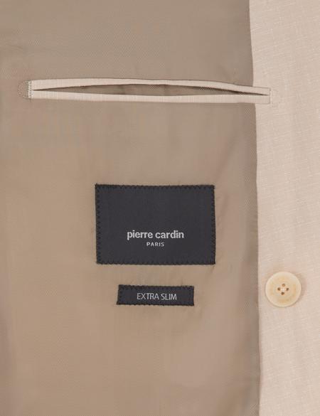 Bej Ex. Slim Fit Kruvaze Takım Elbise - 50306746044