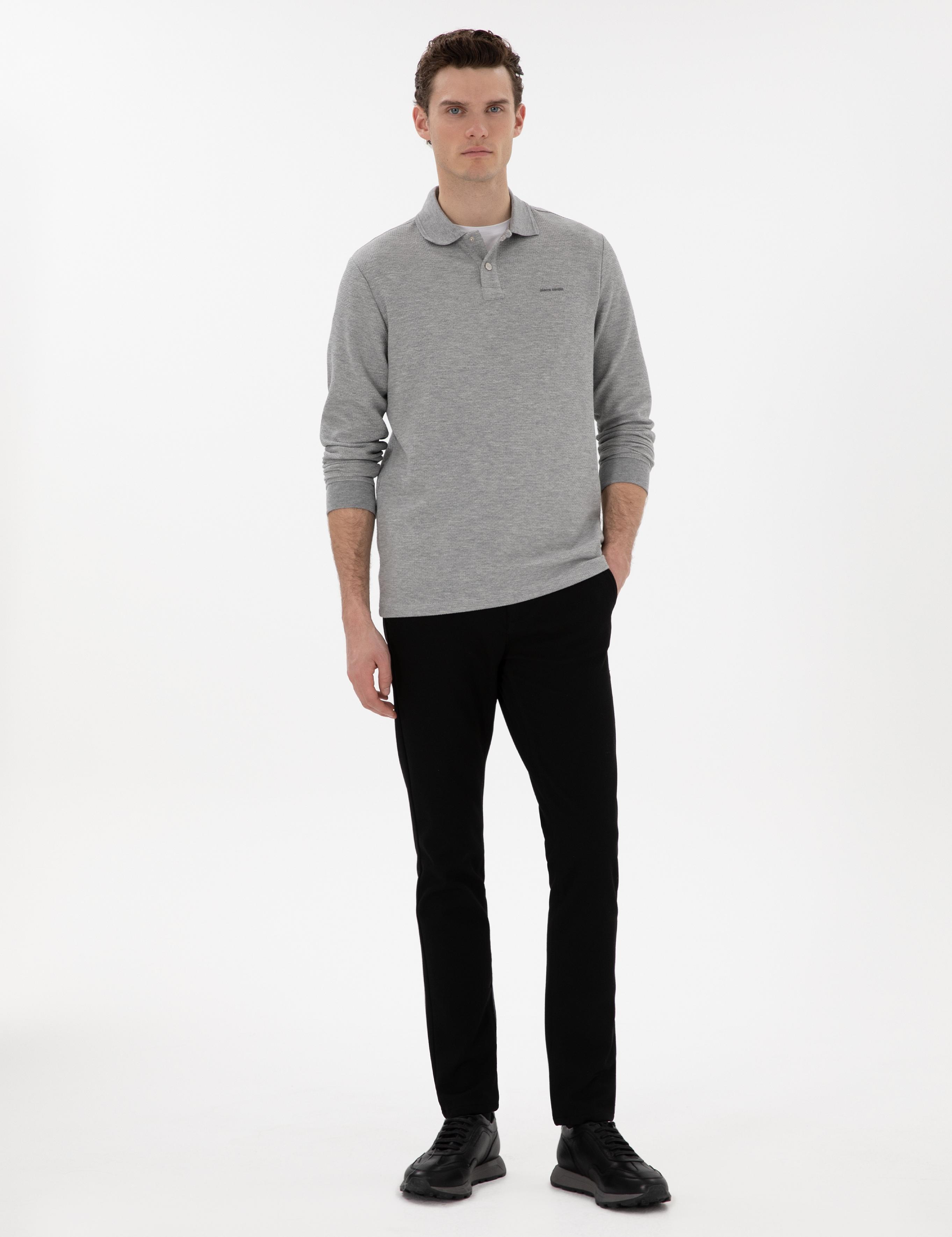 Siyah Slim Fit Kanvas Pantolon