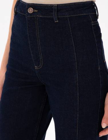 Koyu İndigo Balloon Jean Pantolon