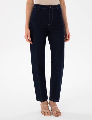 Koyu İndigo Balloon Jean Pantolon