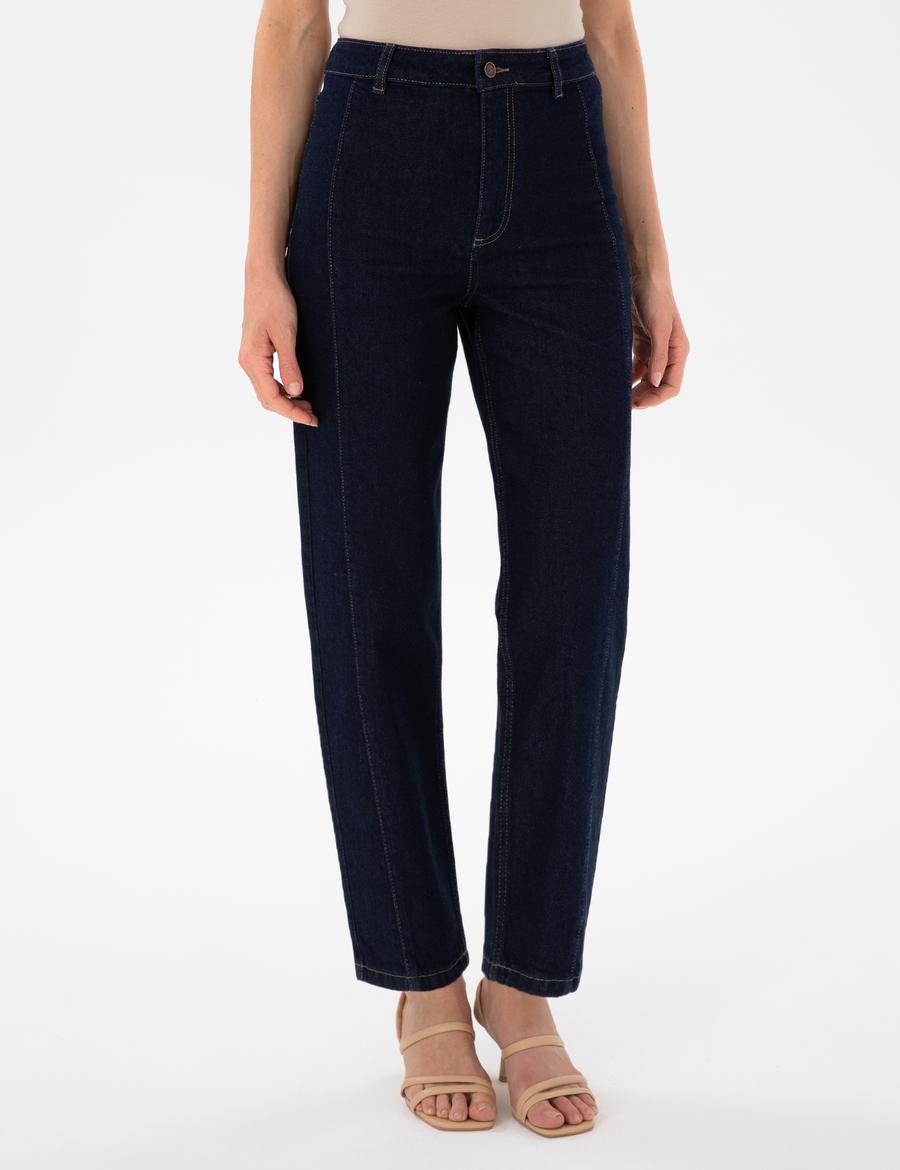 Koyu İndigo Balloon Jean Pantolon