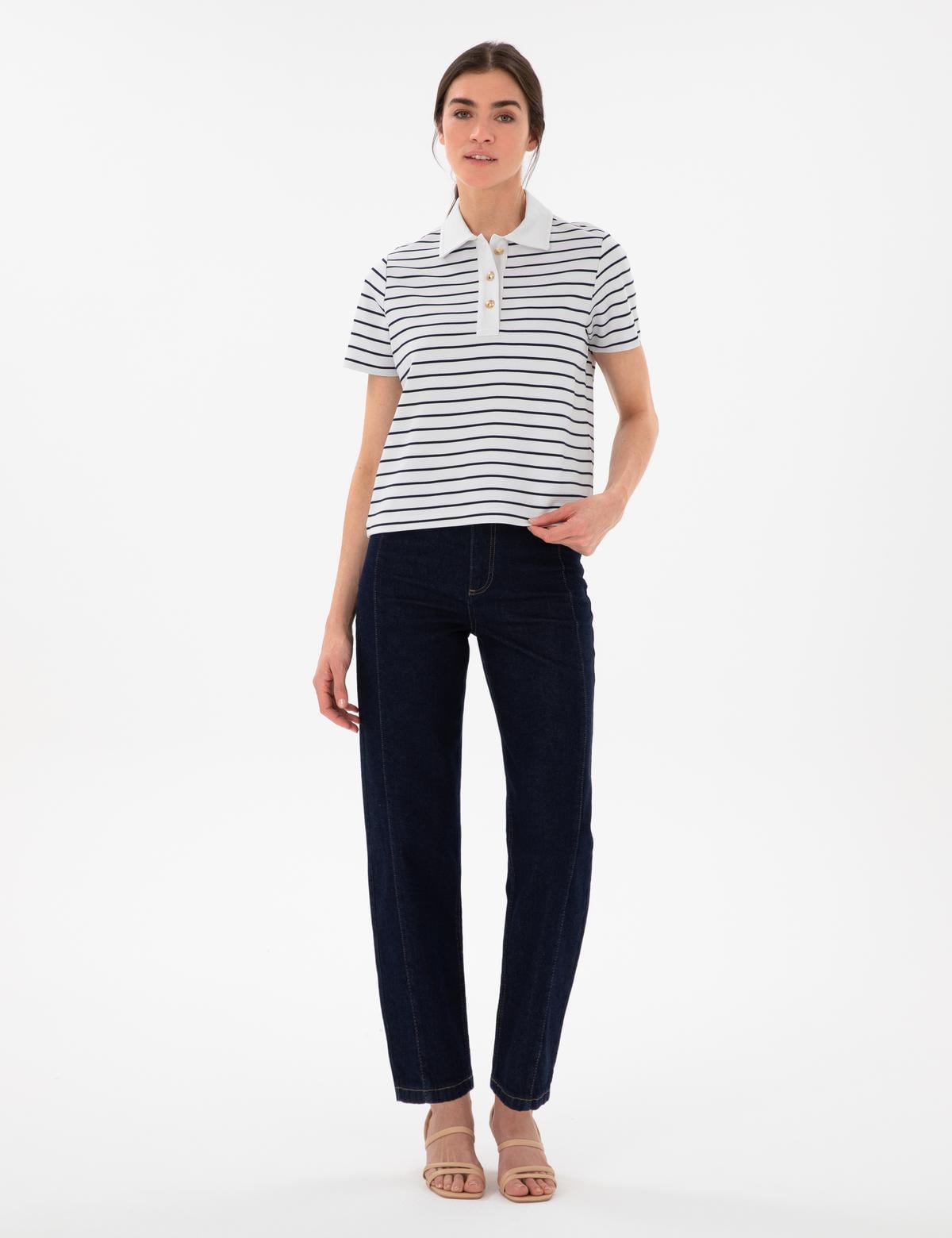 Koyu İndigo Balloon Jean Pantolon