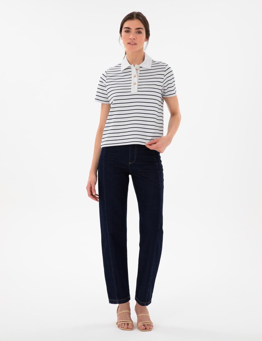 Koyu İndigo Balloon Jean Pantolon