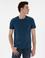 İndigo Melanj Pamuk Karışımlı Slim Fit Bisiklet Yaka Basic Tişört