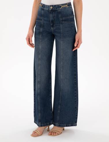 İndigo Jean Pantolon