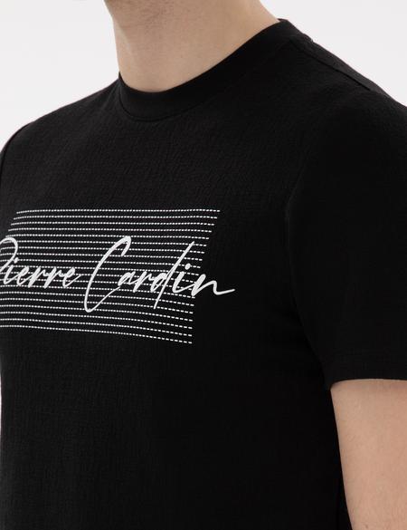 Siyah Slim Fit Tişört - 50302567044