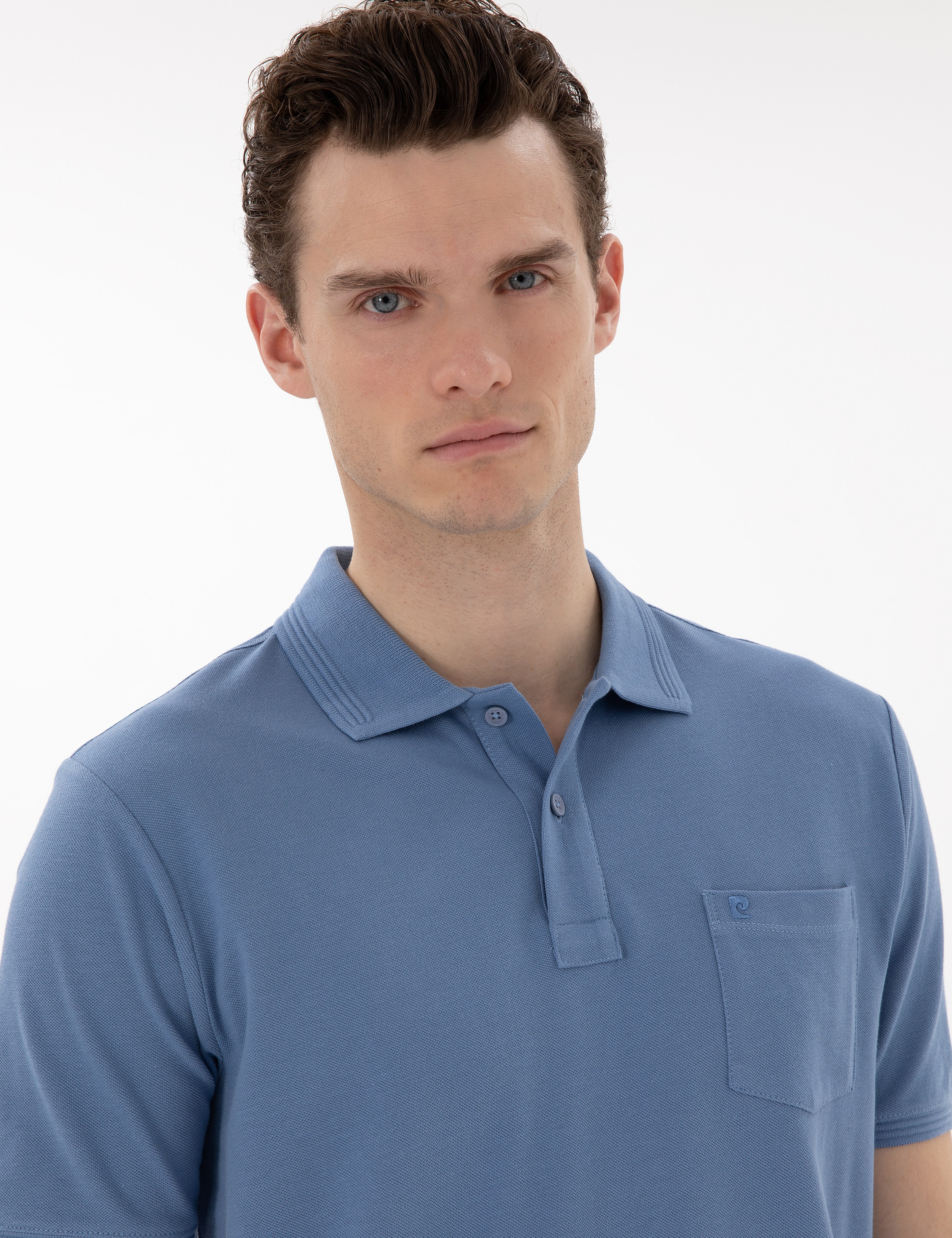 Mavi Regular Fit Kıvrılmaz Polo Yaka Basic Tişört - Image 2