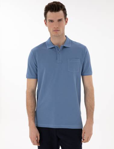 Mavi Regular Fit Kıvrılmaz Polo Yaka Basic Tişört