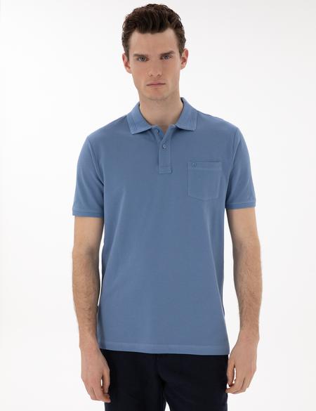 Mavi Regular Fit Kıvrılmaz Polo Yaka Basic Tişört - 50302538216