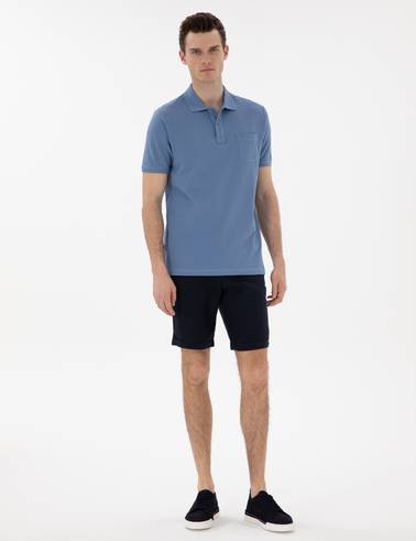 Mavi Regular Fit Kıvrılmaz Polo Yaka Basic Tişört