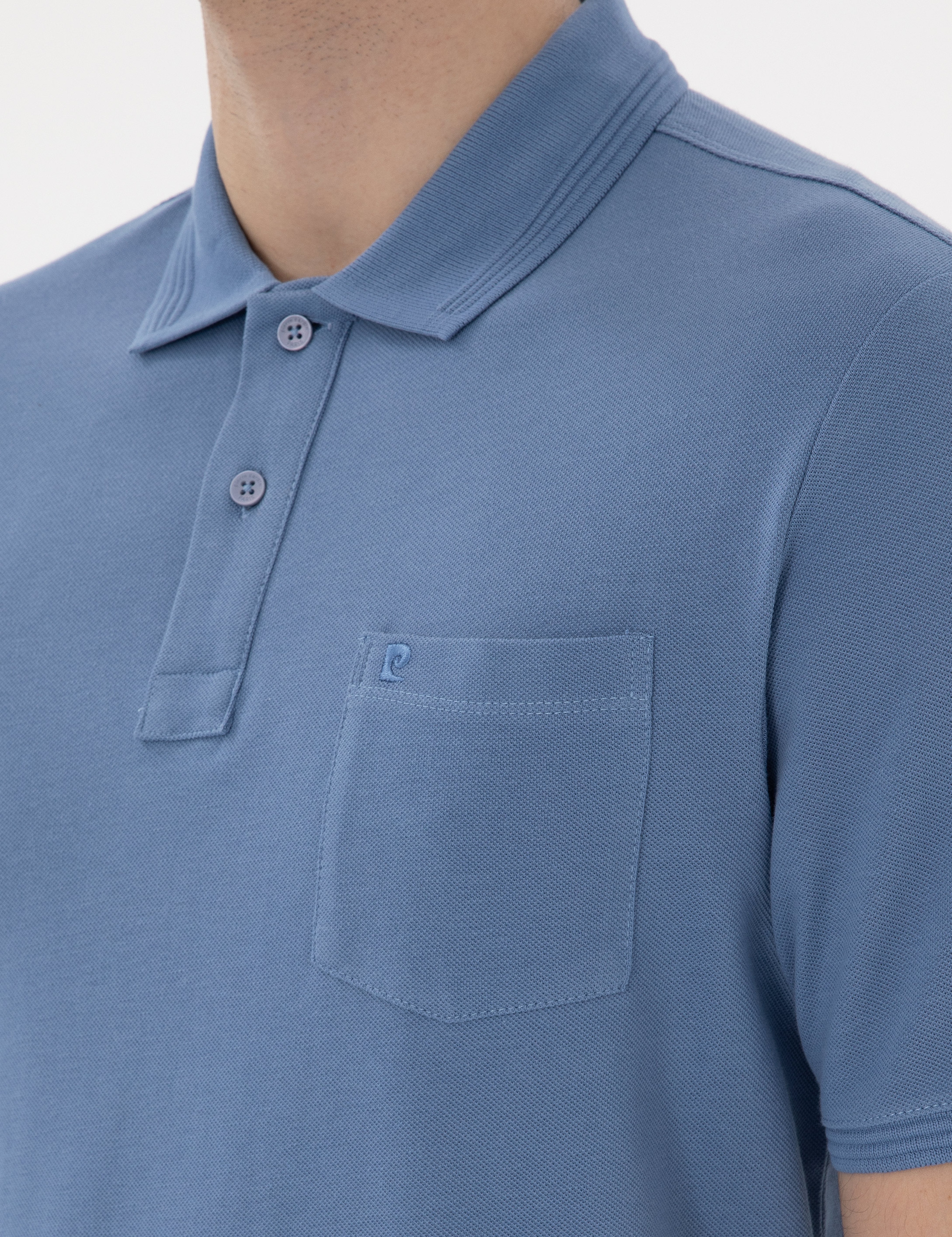 Mavi Regular Fit Kıvrılmaz Polo Yaka Basic Tişört - Image 7