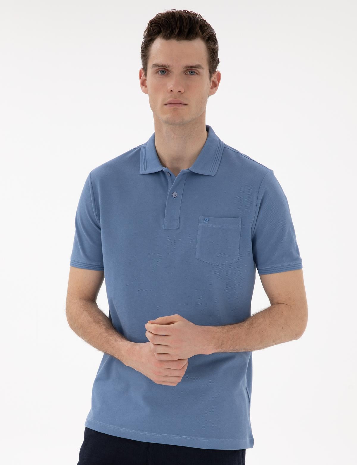 Mavi Regular Fit Kıvrılmaz Polo Yaka Basic Tişört