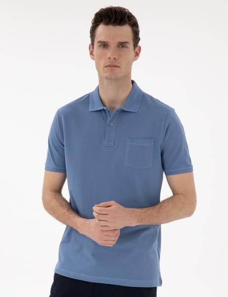Mavi Regular Fit Kıvrılmaz Polo Yaka Basic Tişört - 50302538216