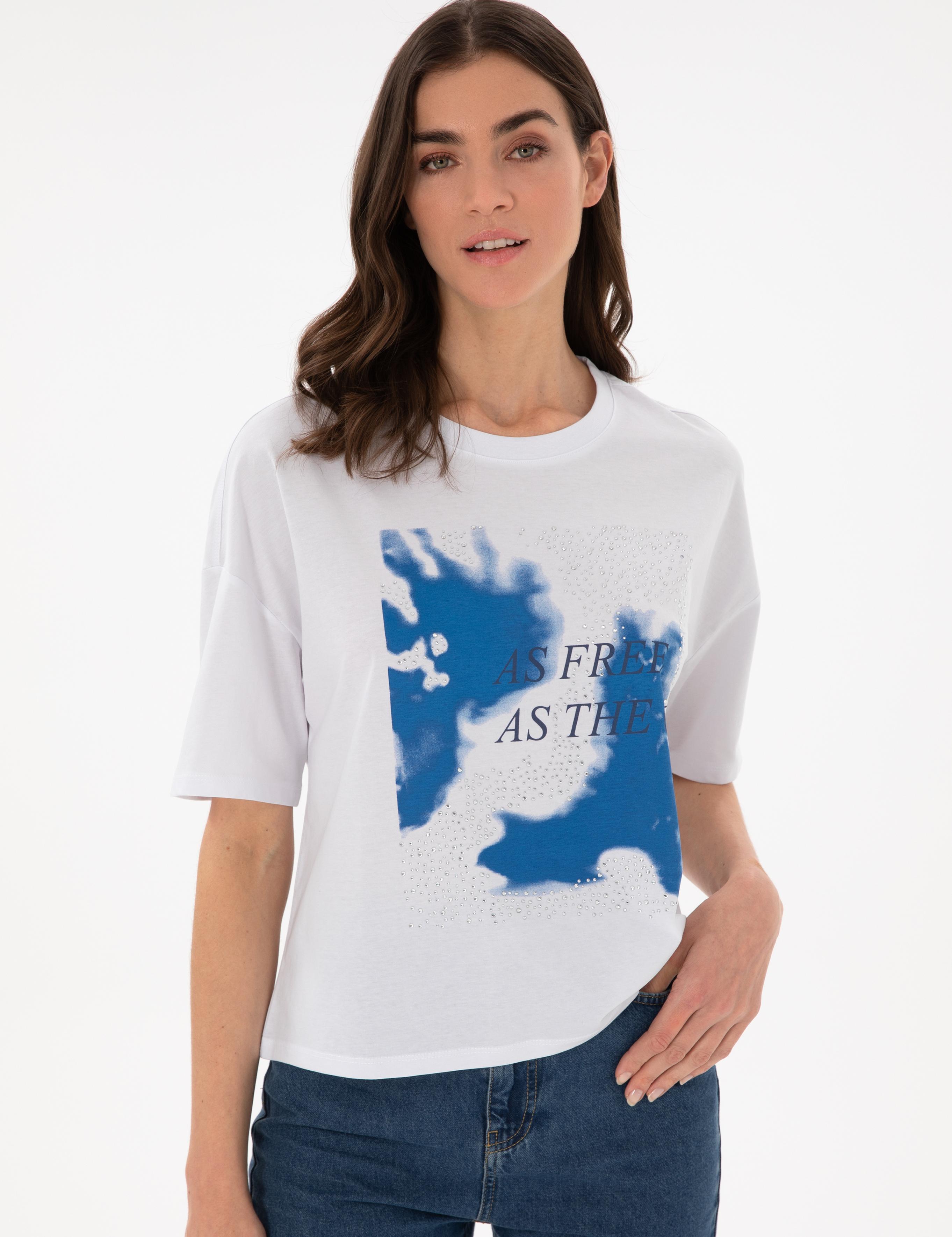 Beyaz Comfort Fit Tişört