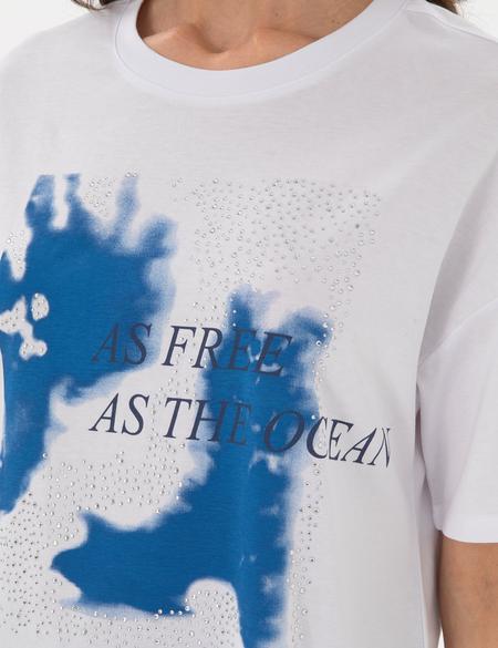 Beyaz Comfort Fit Tişört - 50301483003