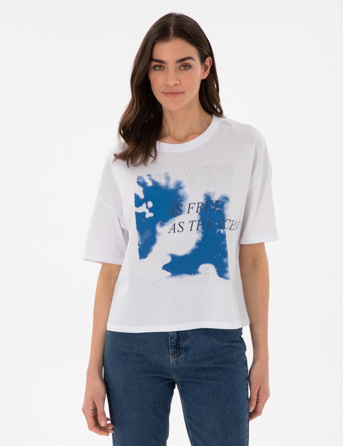 Beyaz Comfort Fit Tişört