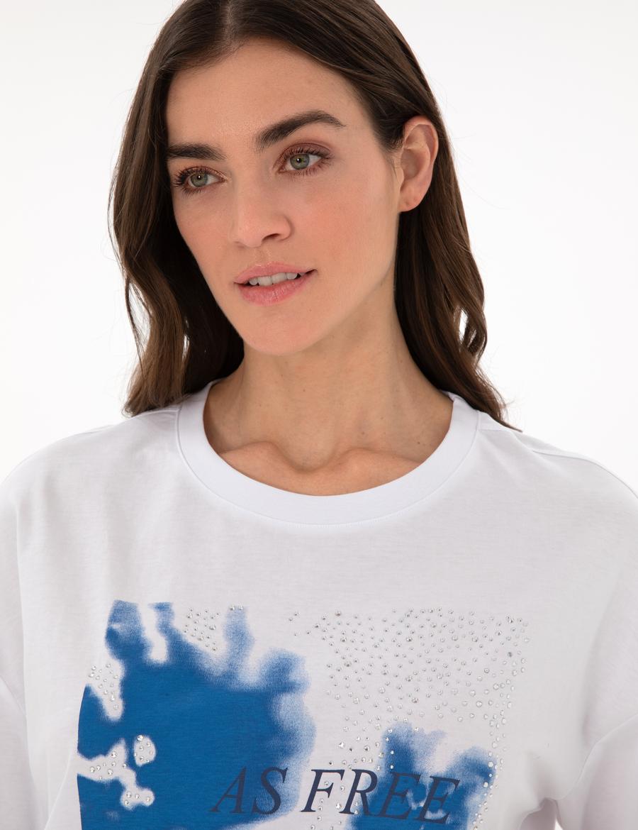 Beyaz Comfort Fit Tişört