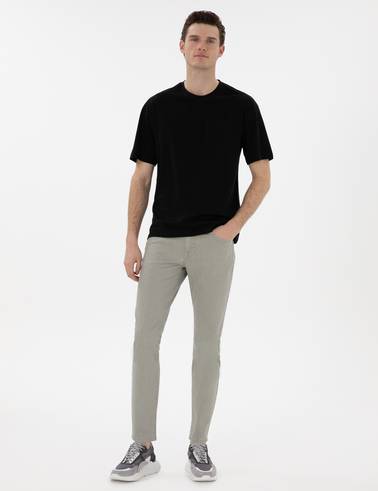 Haki Slim Fit Jean Pantolon