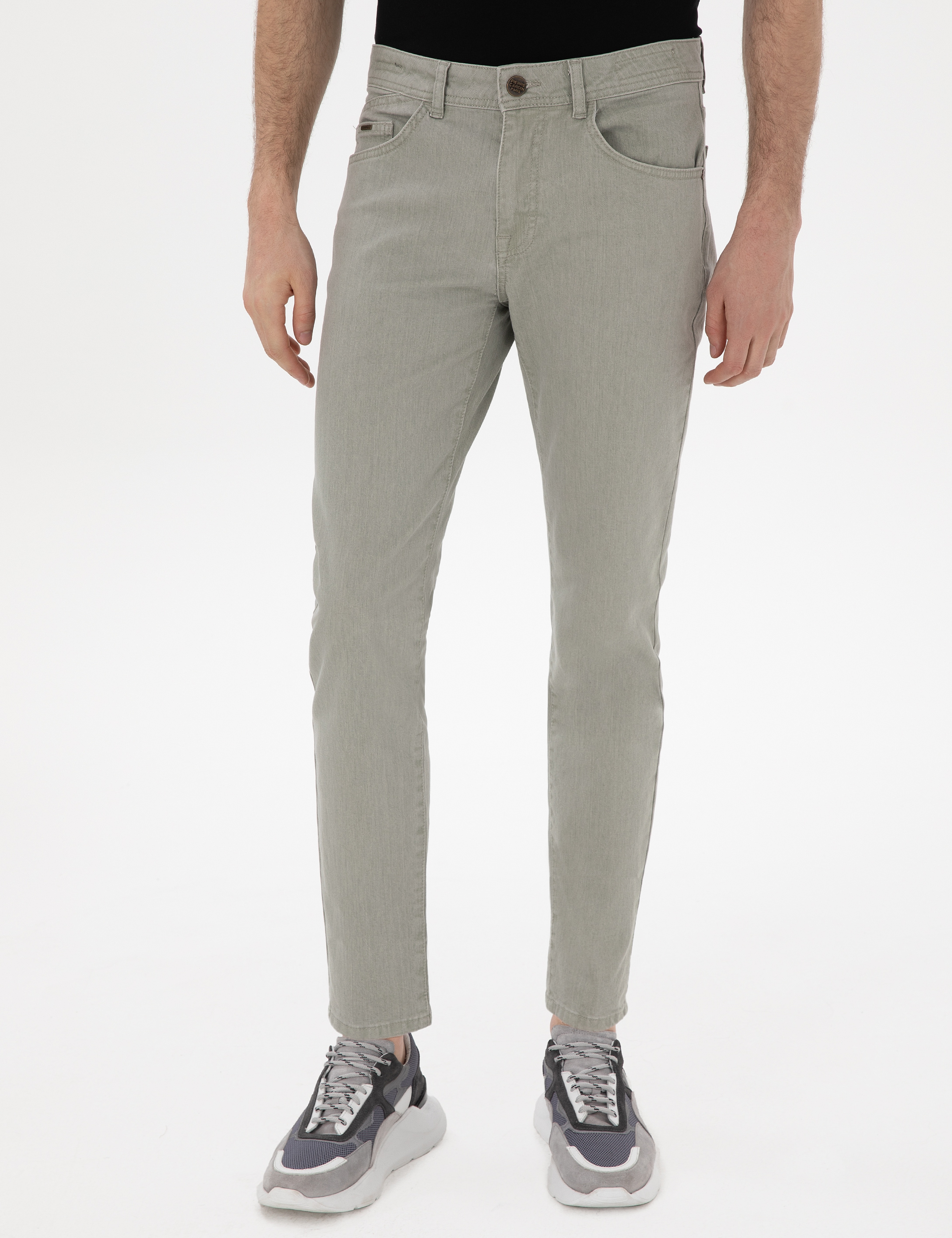 Haki Slim Fit Jean Pantolon - Image 2
