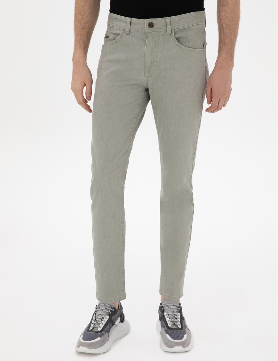 Haki Slim Fit Jean Pantolon