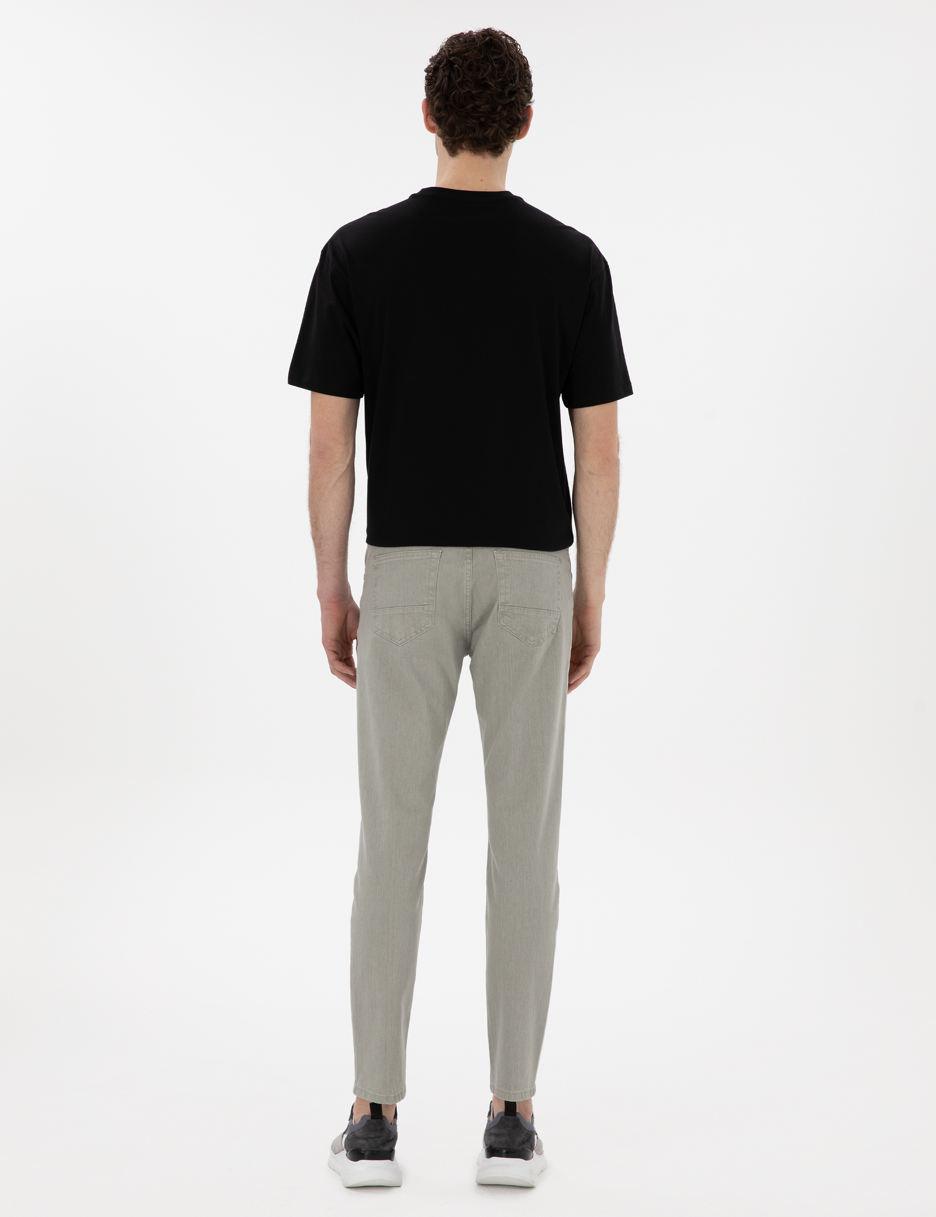 Haki Slim Fit Jean Pantolon - Image 4