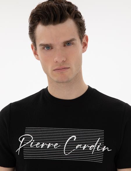 Siyah Slim Fit Tişört - 50302567044