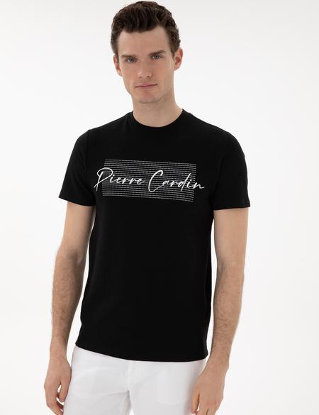 Siyah Slim Fit Tişört - 50302567044