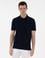 Lacivert Regular Fit Kıvrılmaz Polo Yaka Basic Tişört