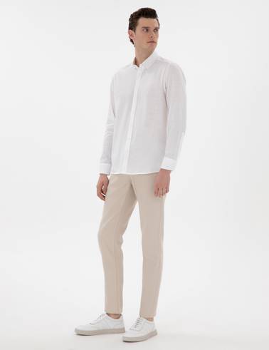 Bej Slim Fit Jean Pantolon