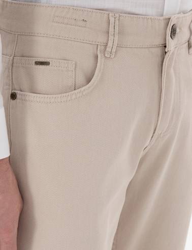 Bej Slim Fit Jean Pantolon