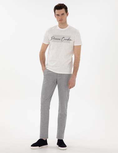 Ekru Slim Fit Tişört