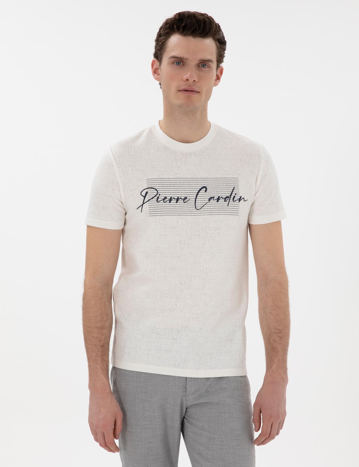 Ekru Slim Fit Tişört